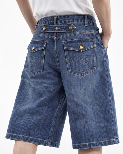 Washed Denim Culottes