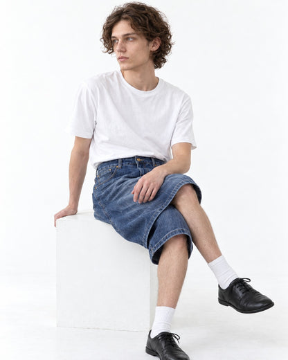 Washed Denim Culottes