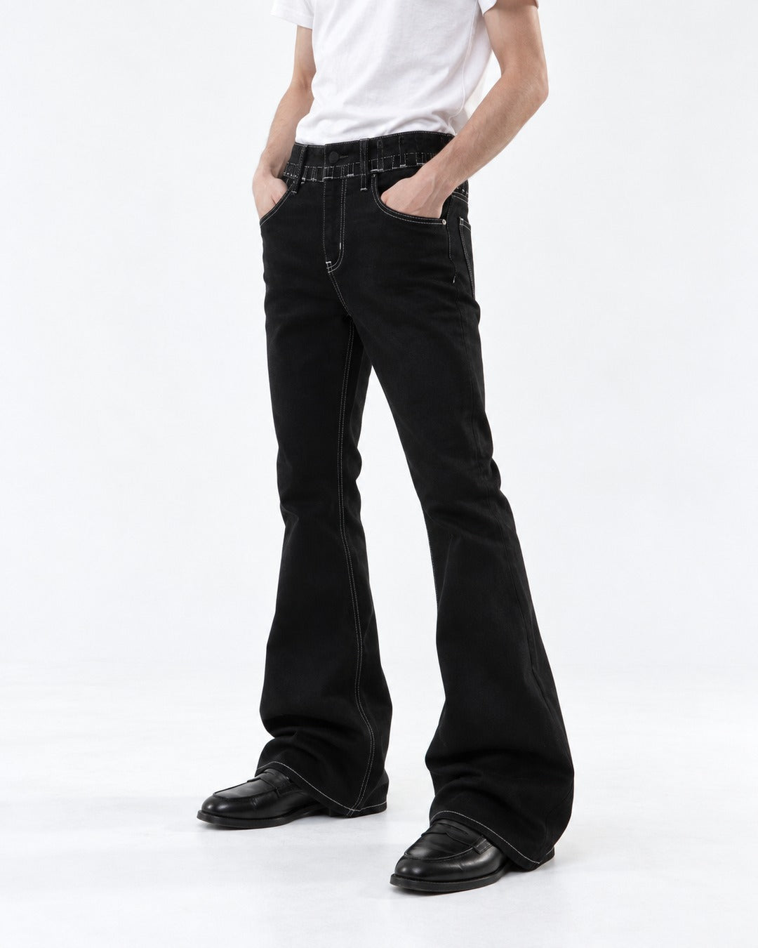 Slightly Flared Denim Jeans