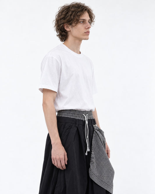 Double Waistband Wide-Leg Pants