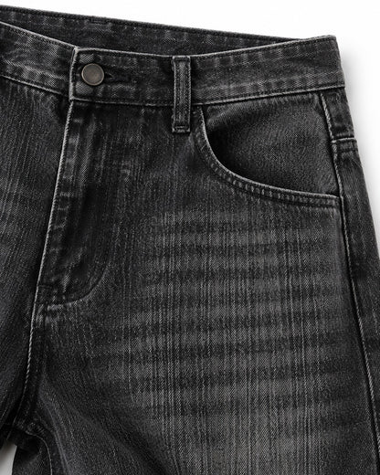 Streak-Fade Wide-Leg Jeans
