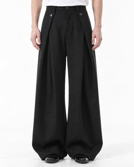Pleated Wide-Leg Pants