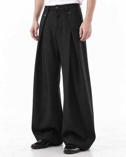 Pleated Wide-Leg Pants