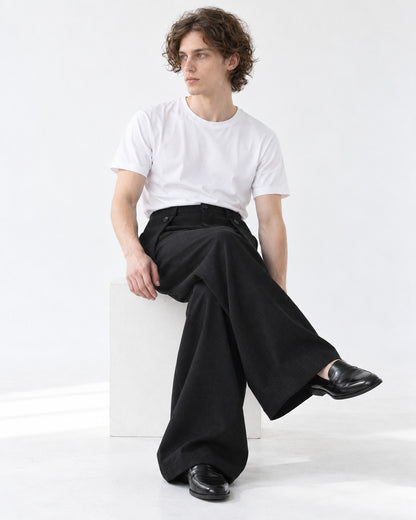 Pleated Wide-Leg Pants