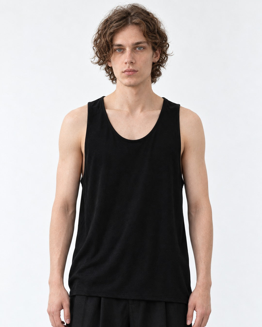 Relaxed Scoop-Neck Tank Top