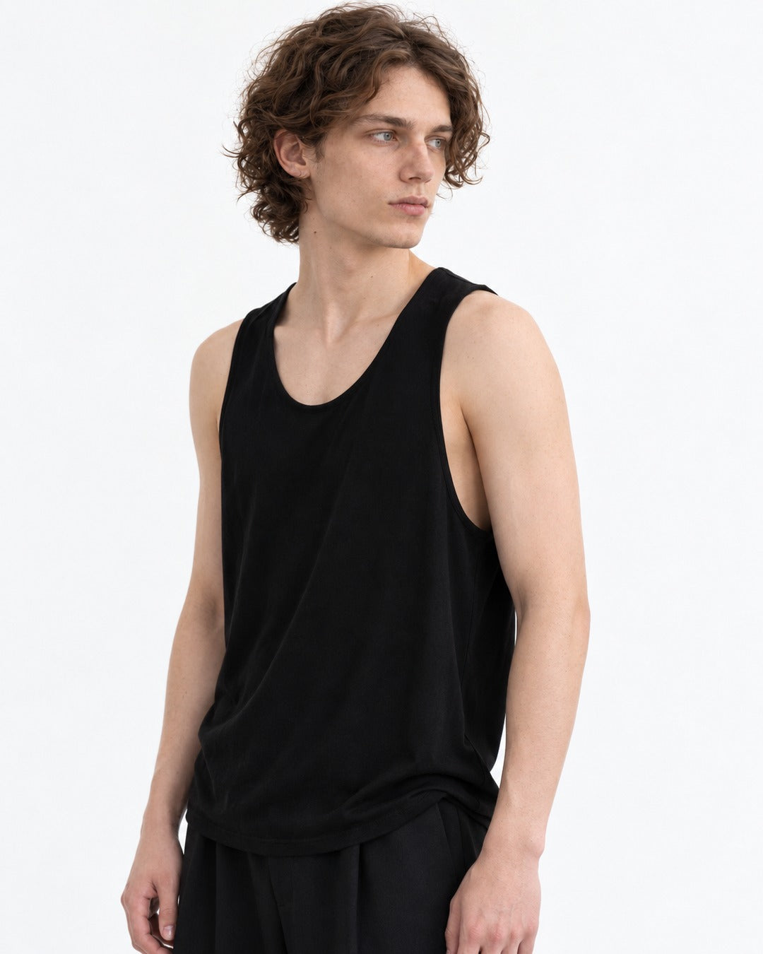Relaxed Scoop-Neck Tank Top