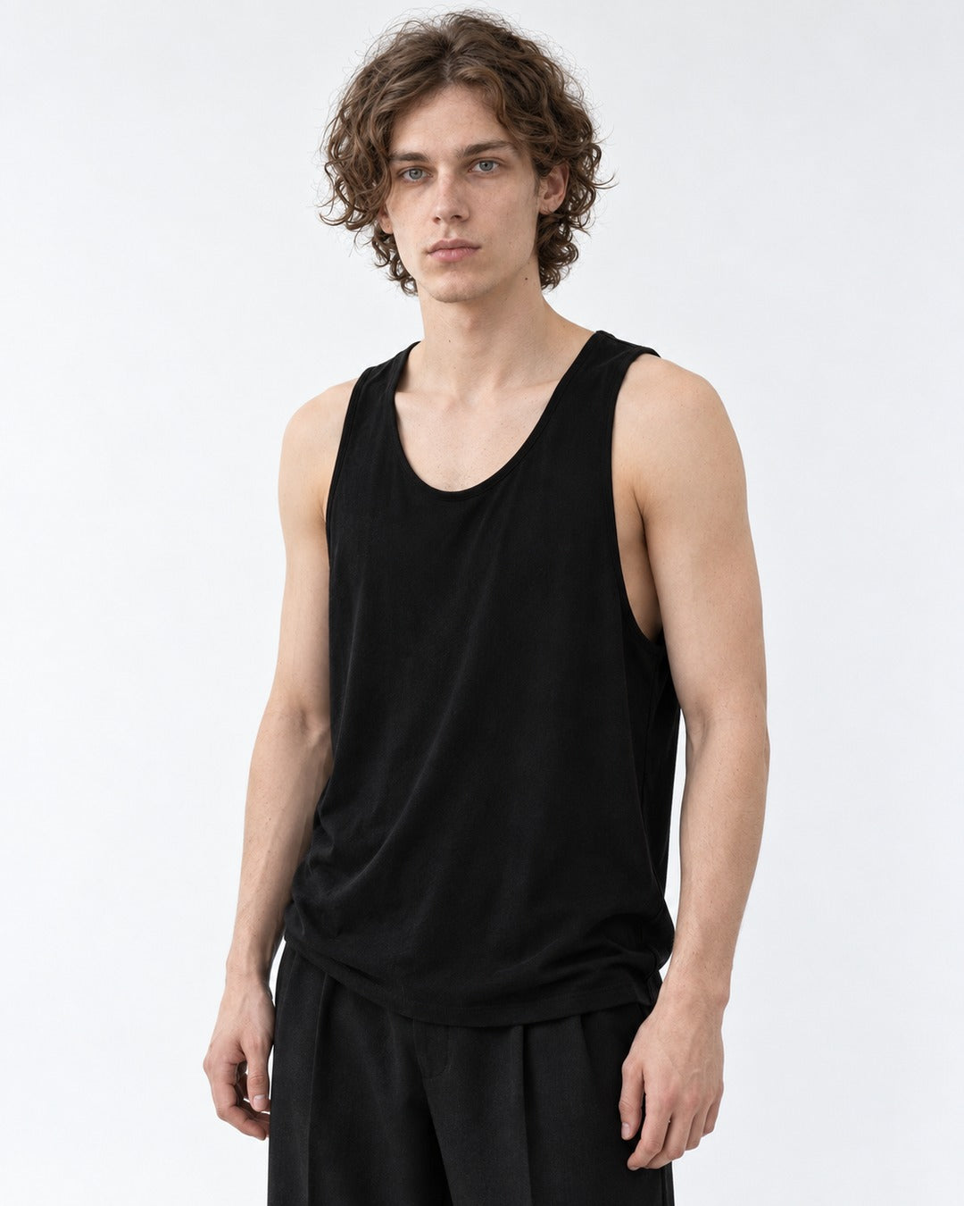 Relaxed Scoop-Neck Tank Top