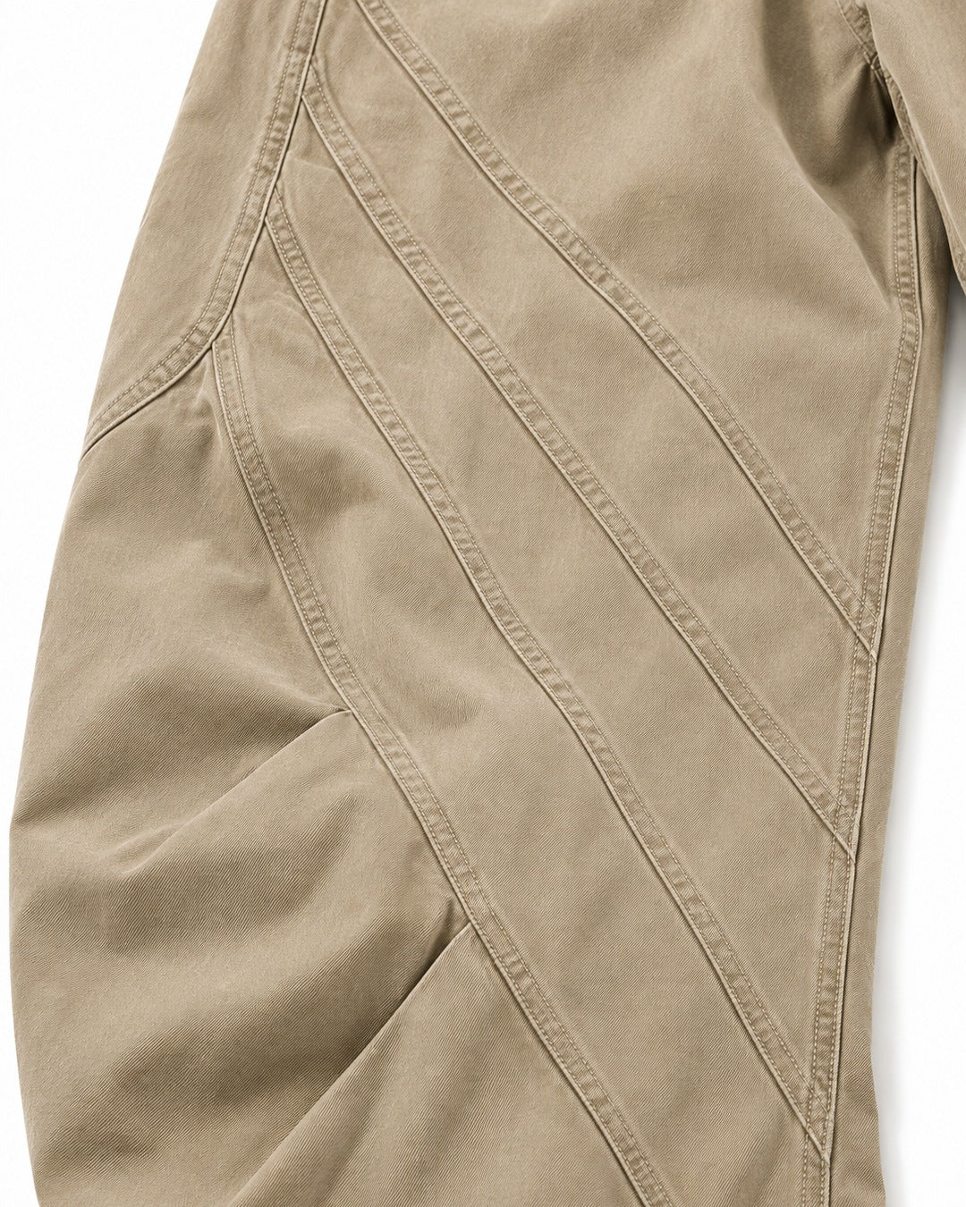 Diagonal Patchwork Wide-Leg Pants