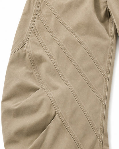 Diagonal Patchwork Wide-Leg Pants