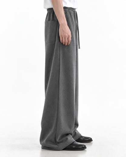 Drawstring Elastic-Waist Wide-Leg Pants
