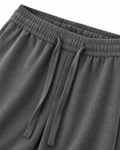 Drawstring Elastic-Waist Wide-Leg Pants
