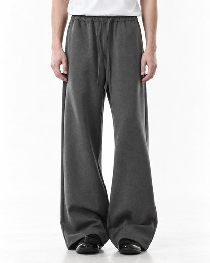Drawstring Elastic-Waist Wide-Leg Pants