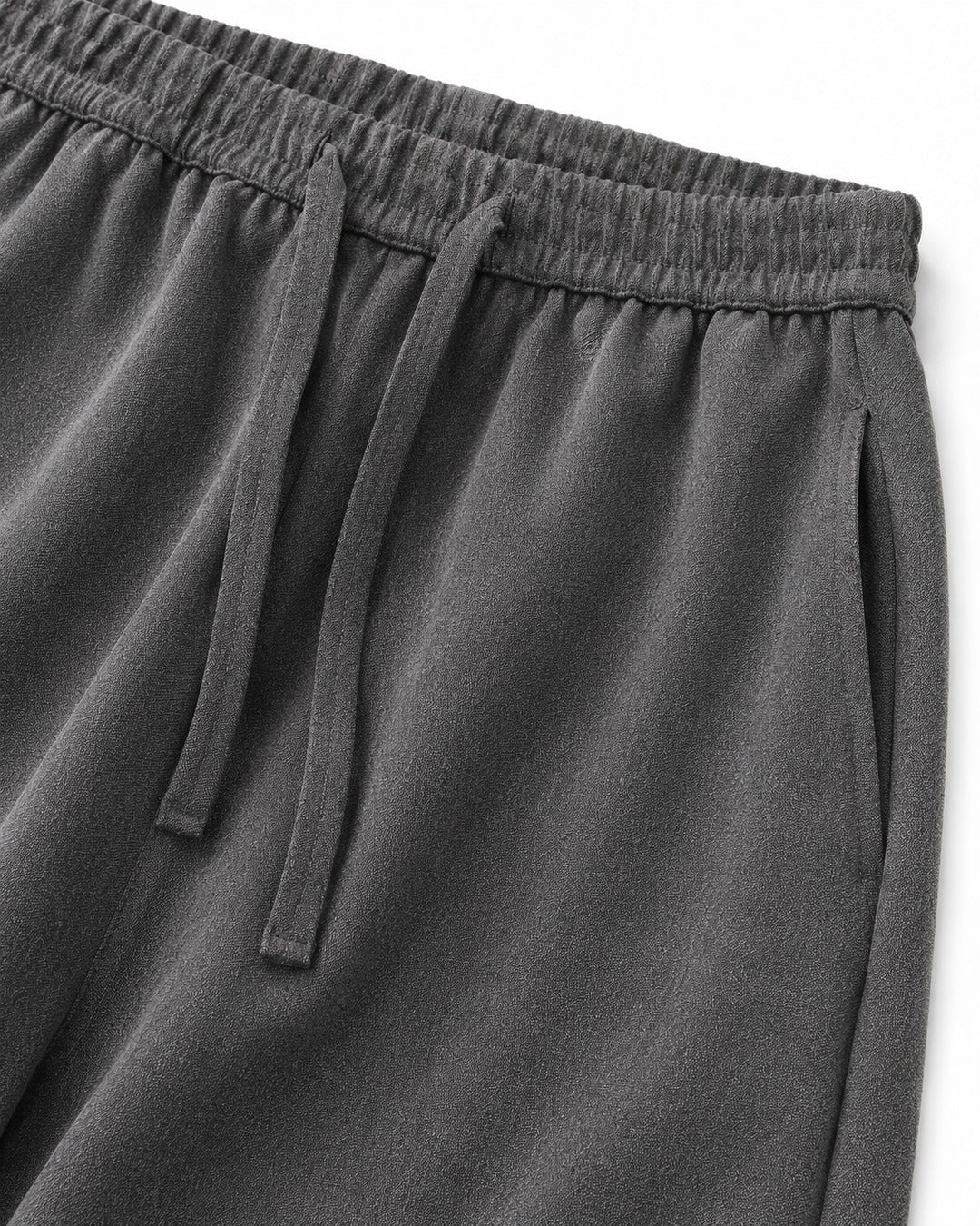 Elastic Drawstring Wide-Leg Pants