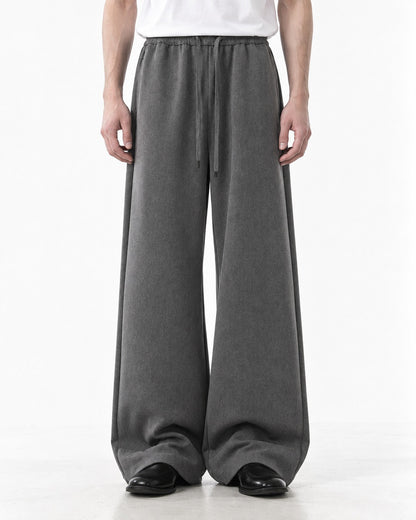 Elastic Drawstring Wide-Leg Pants