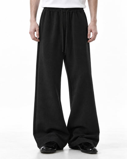 Elastic Drawstring Wide-Leg Pants