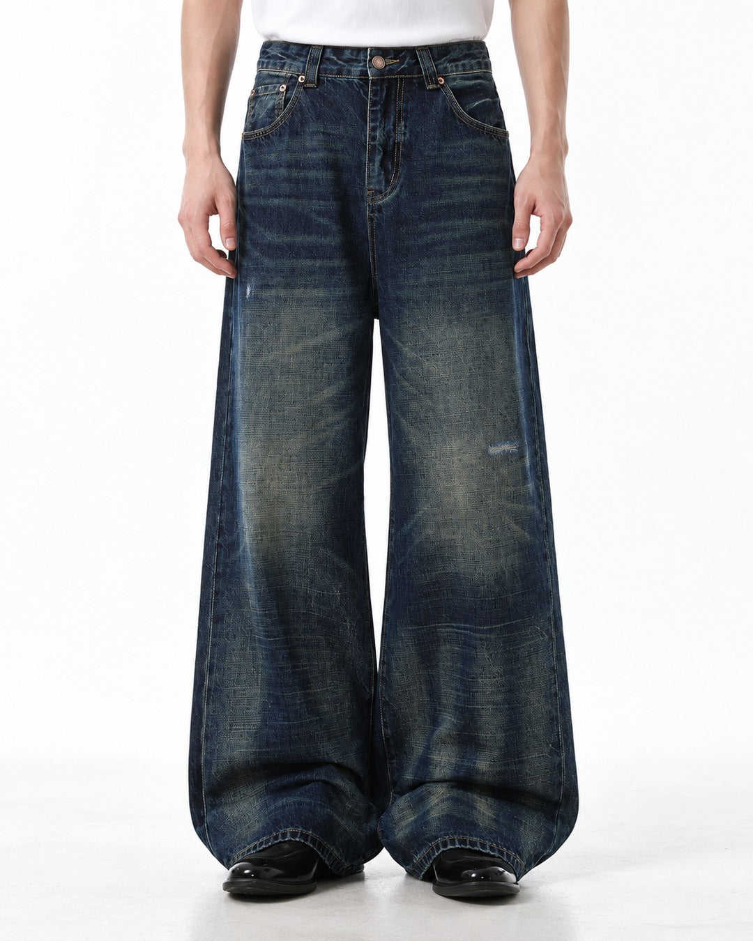 Bootcut Whisker-Fade Jeans