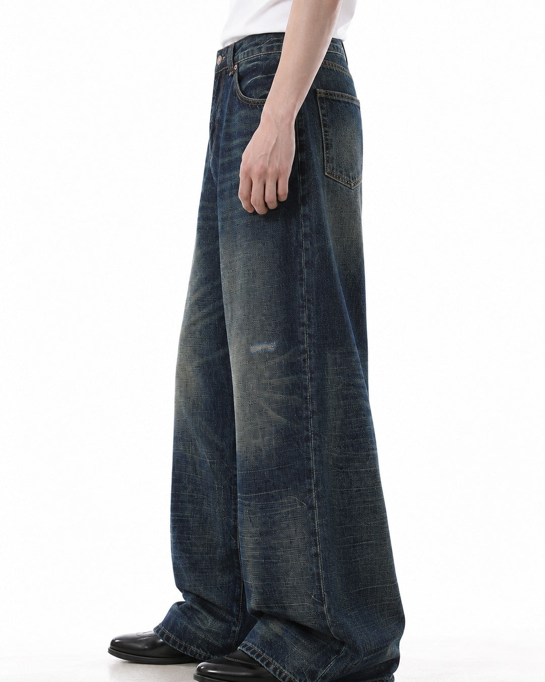 Bootcut Whisker-Fade Jeans