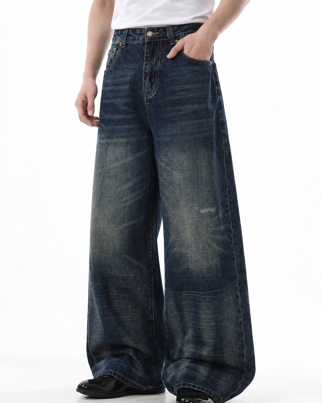 Bootcut Whisker-Fade Jeans