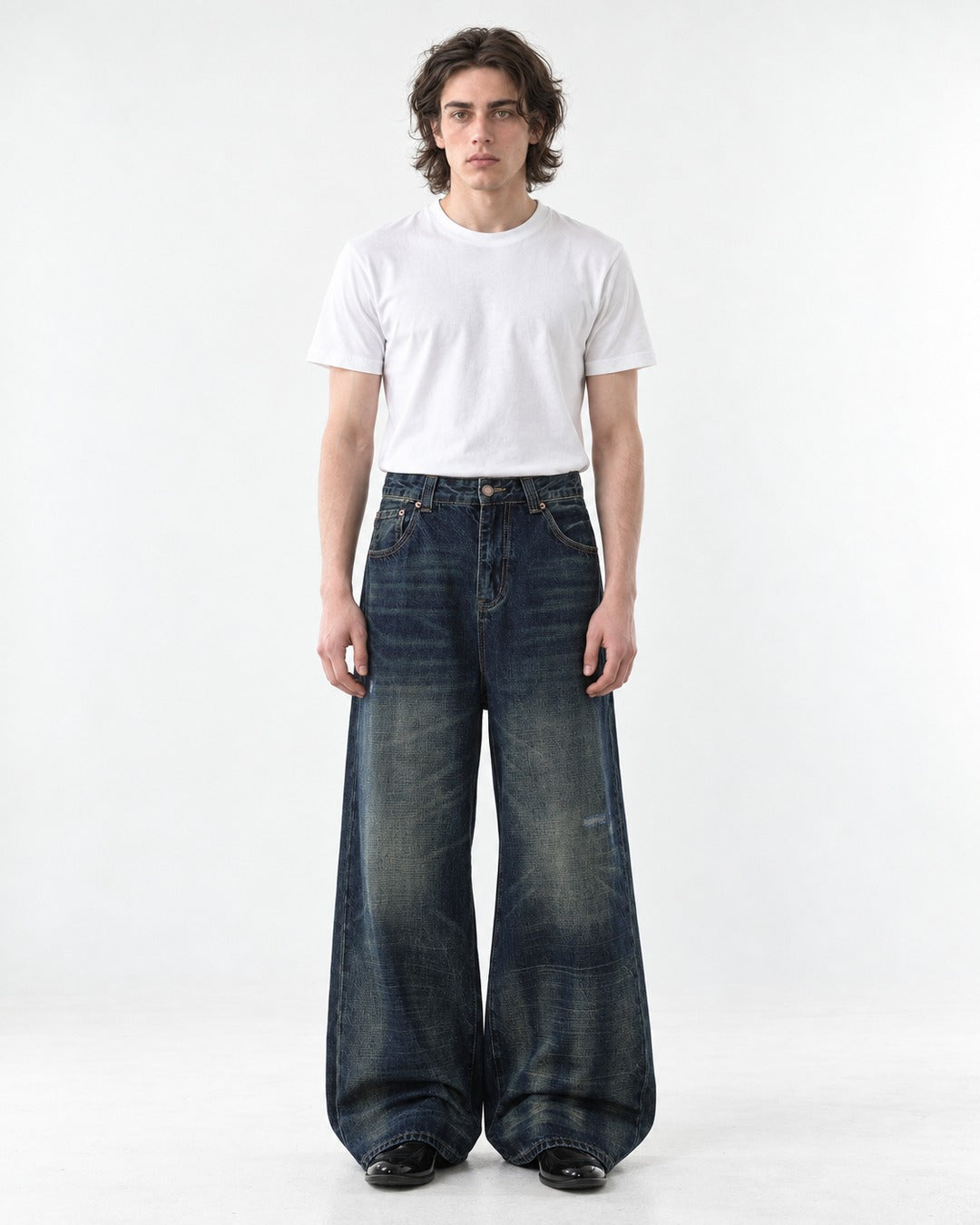 Bootcut Whisker-Fade Jeans