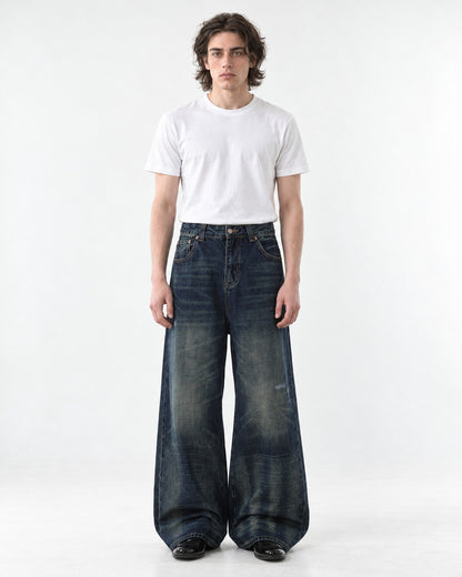 Bootcut Whisker-Fade Jeans