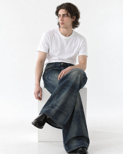 Bootcut Whisker-Fade Jeans