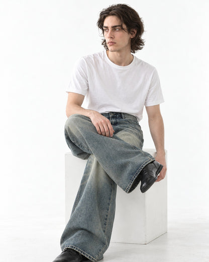 Tonal-Fade Flare Jeans