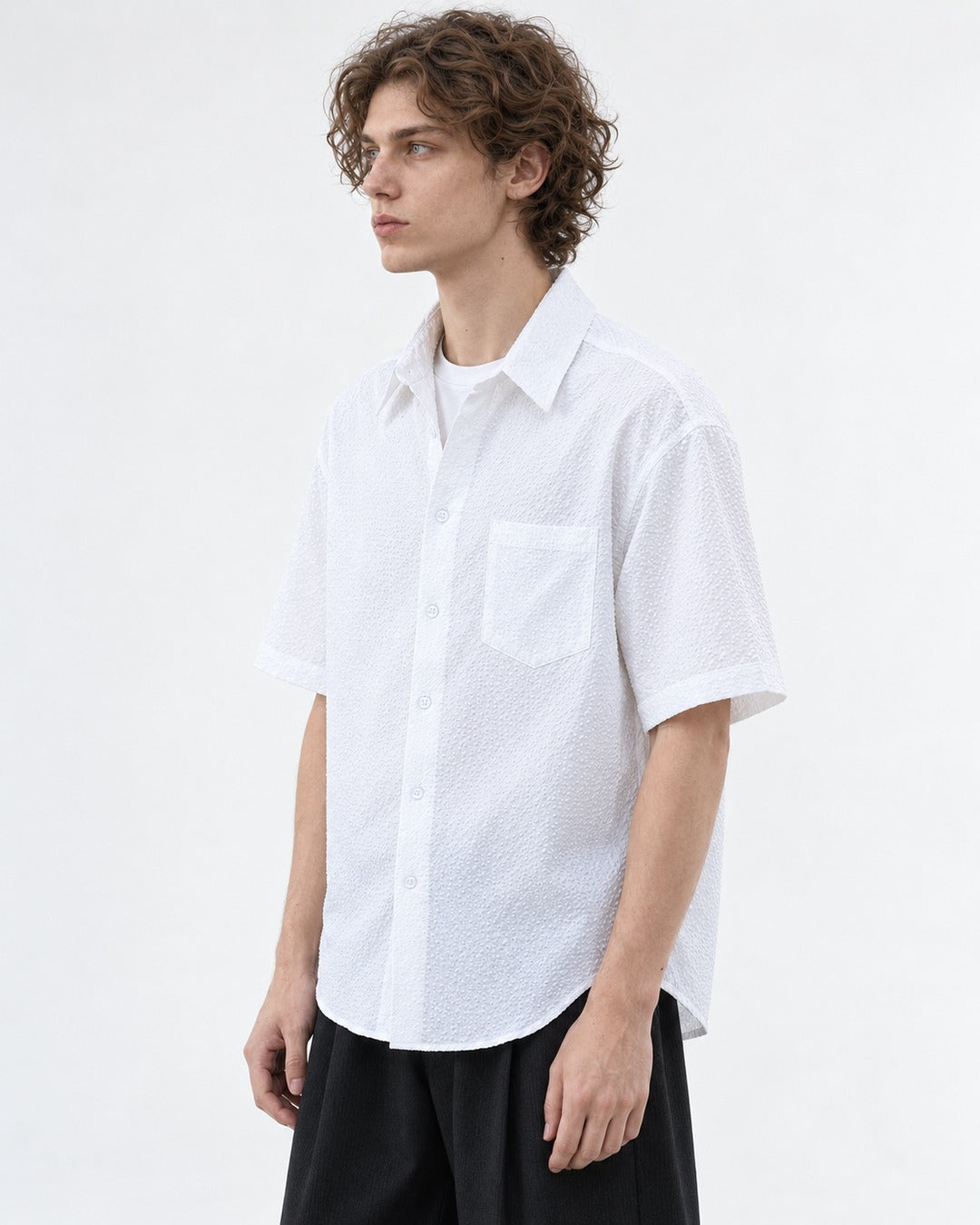 Chest-Pocket Short-Sleeve Shirt