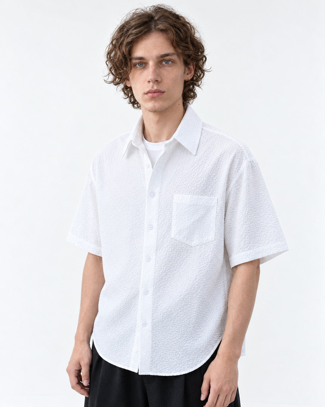 Chest-Pocket Short-Sleeve Shirt