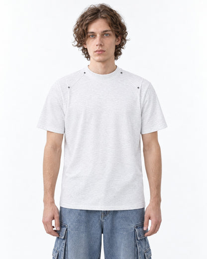 Mock-Neck Tee with Raglan Seam