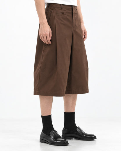 Pleated Wide-Leg Shorts