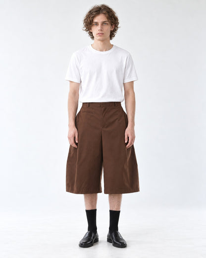 Pleated Wide-Leg Shorts