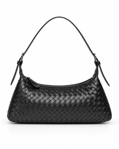 Woven Baguette Shoulder Bag