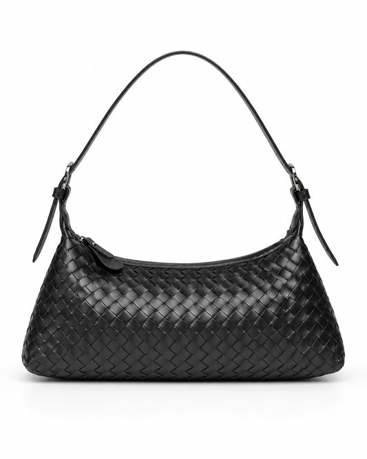 Woven Baguette Shoulder Bag