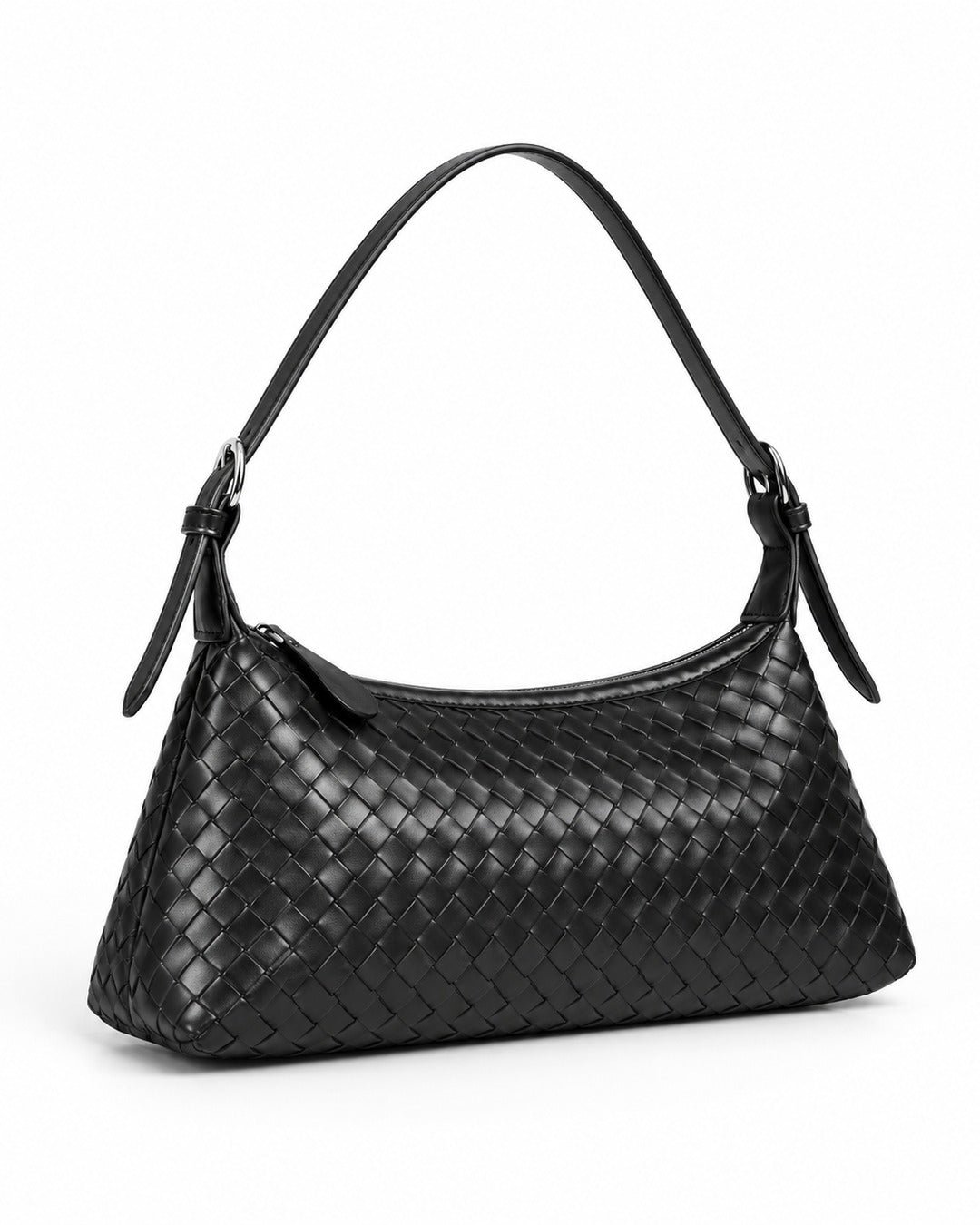 Woven Baguette Shoulder Bag