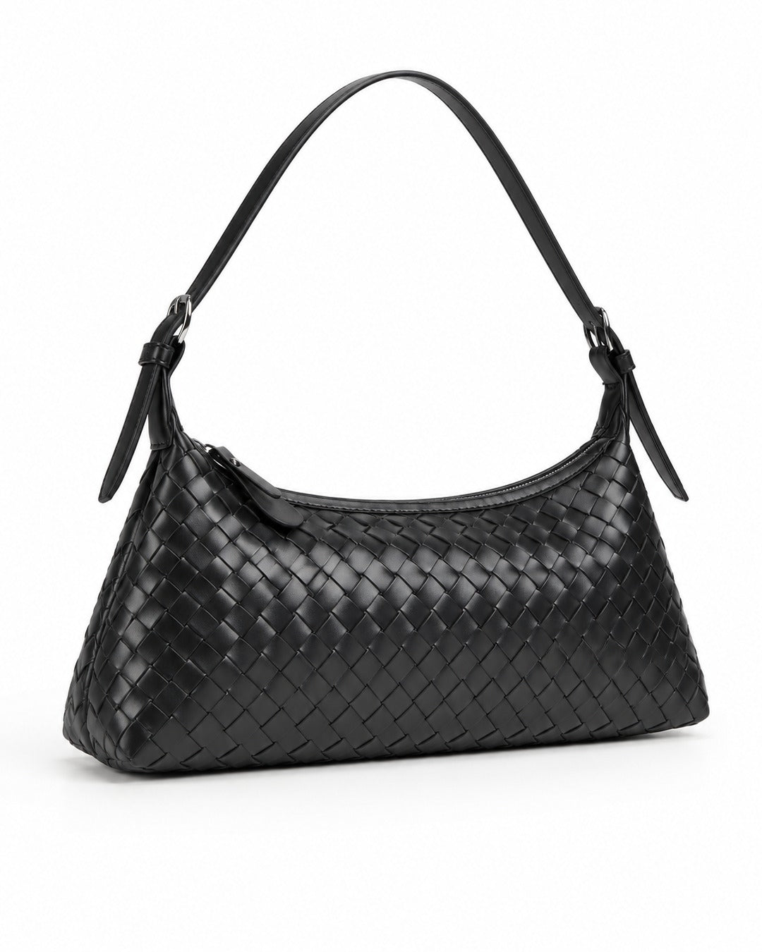 Woven Baguette Shoulder Bag