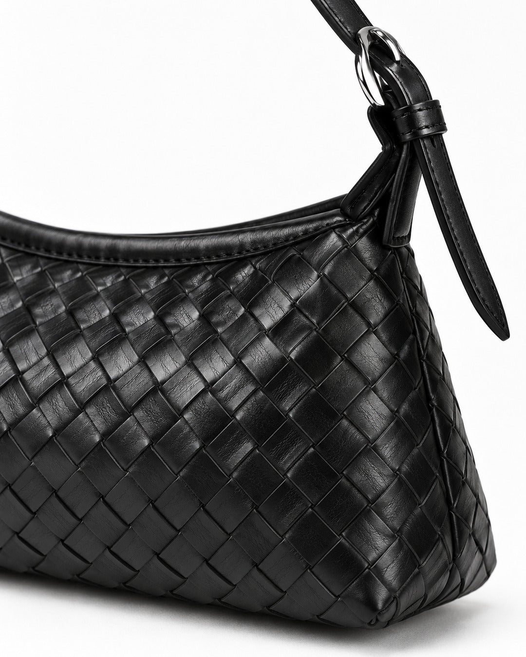 Woven Baguette Shoulder Bag