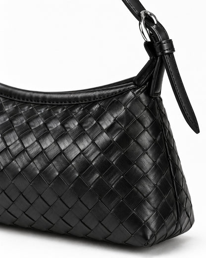 Woven Baguette Shoulder Bag
