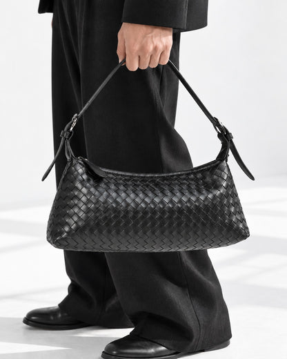 Woven Baguette Shoulder Bag
