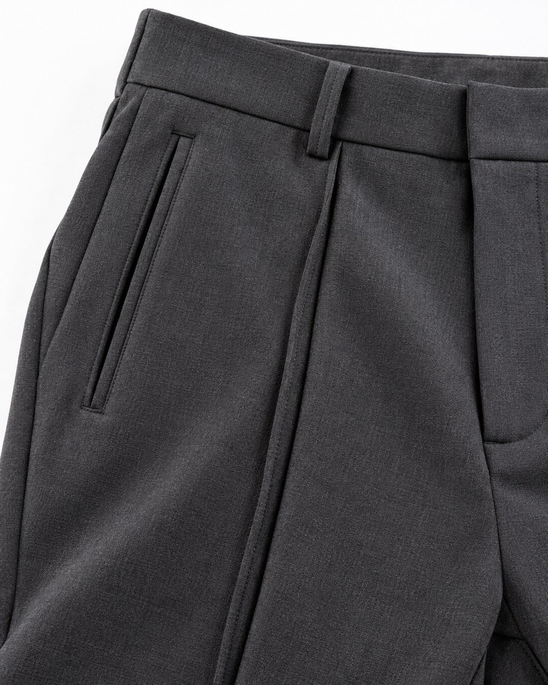 Curved Double-Seam Flare Trousers