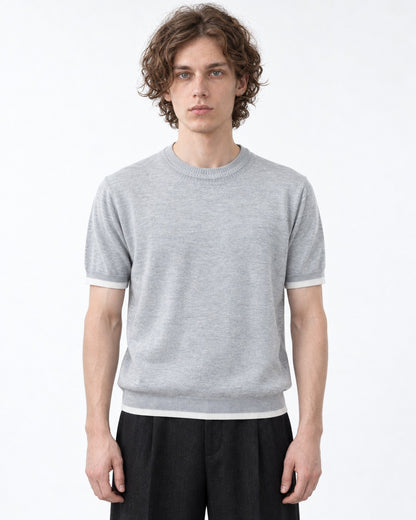 Knit Top with Contrast Trim