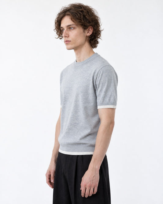 Knit Top with Contrast Trim