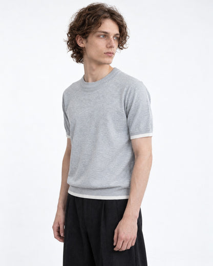 Knit Top with Contrast Trim