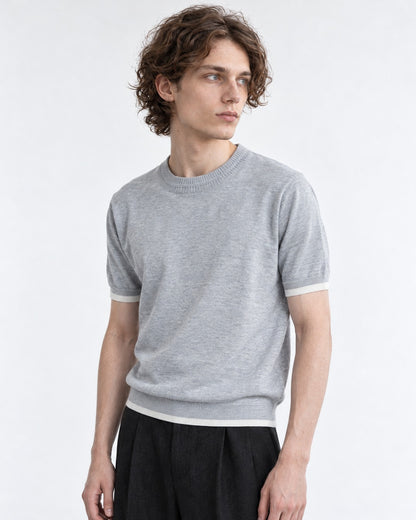 Knit Top with Contrast Trim