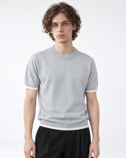 Knit Top with Contrast Trim