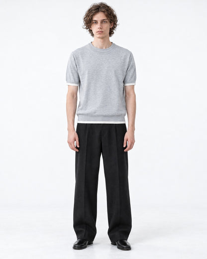 Knit Top with Contrast Trim