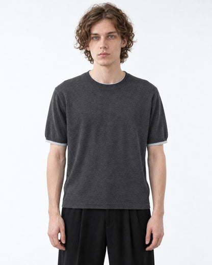 Knit Top with Contrast Trim