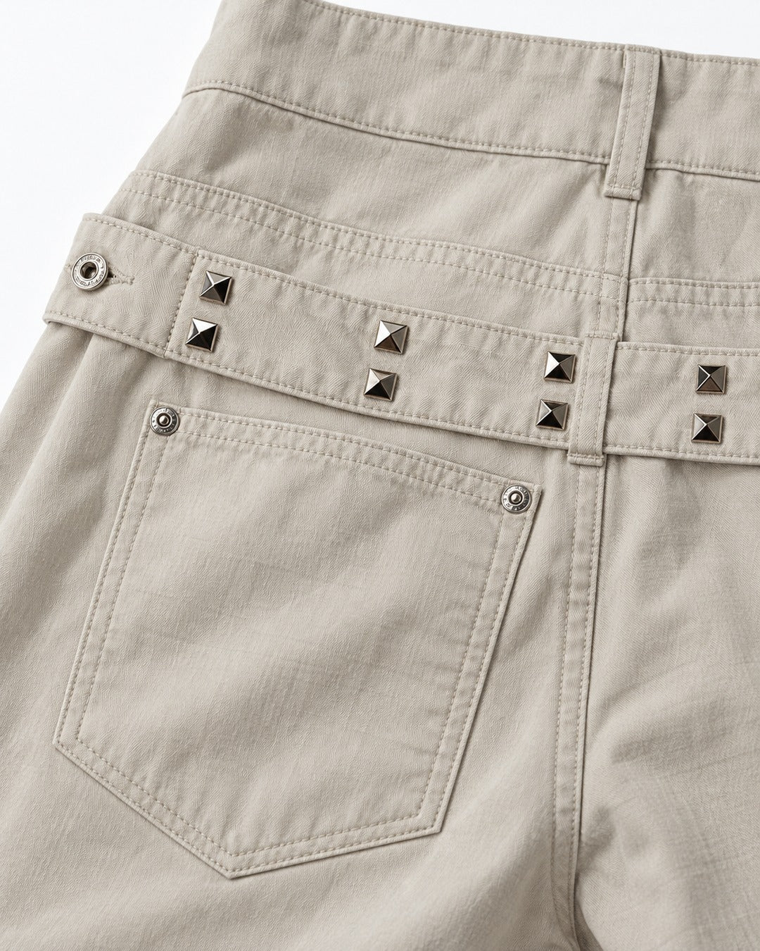 Snap-Cuff Wide-Leg Trousers with Coin Pocket