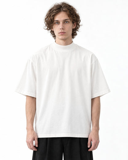 Mock-Neck Oversized Tee