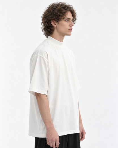 Mock-Neck Oversized Tee