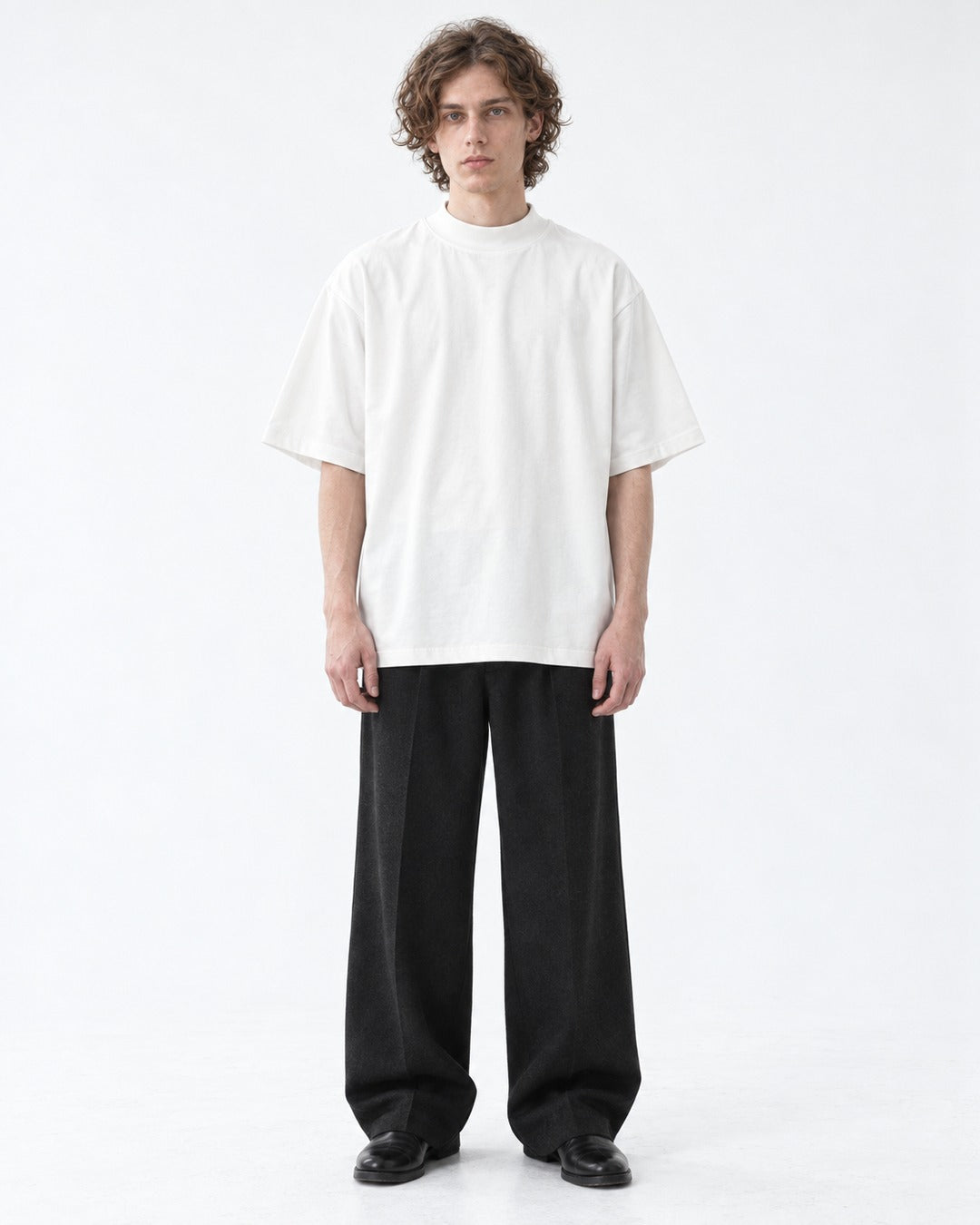 Mock-Neck Oversized Tee